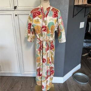 Floral Kimono Robe beautiful Amani slip on tropical